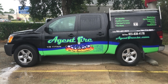 agent fire partial vehicle wrap