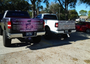 moore's ac & duct installation tailgate wraps