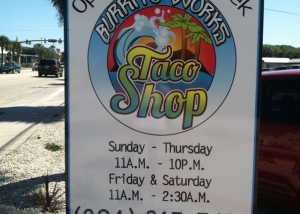 burrito works taco shop dibond sign