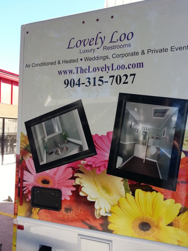 vehicle signage wrap by st augustine quick signs for lovely loo